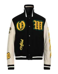 オフホワイト メンズ アウター ジャケット・ブルゾン OFFWHITE レザーブルゾン Black ブラックのサムネイル