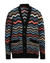 ミッソーニ メンズ アウター カーディガン MISSONI カーディガン Black ブラックのサムネイル