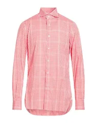 イザイア メンズ トップス シャツ ISAIA チェック柄シャツ Red レッドのサムネイル