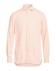 イザイア メンズ トップス シャツ ISAIA チェック柄シャツ Salmon Pink ピンクのサムネイル