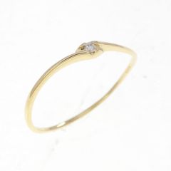 ララクリスティー 18K ゴールドリング 0.5g ダイヤモンド0.02 - メルカリ