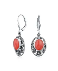 ブリング レディース アクセサリー ピアス・イヤリング フラワー柄 フラワー Bling Jewelry Western Style Floral Bezel Set Coral Danglearrings Pink ピンク