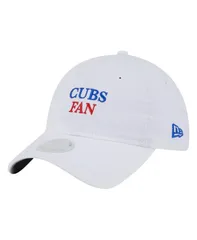 【送料無料】 ニューエラ レディース 帽子 アクセサリー Womens White Chicago Cubs Team Fan 9TWENTY Adjustable Hat White