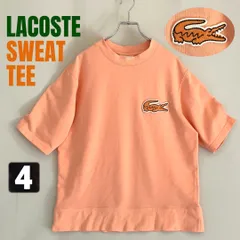 ラコステ LACOSTE★オーバーサイズクロックエンブレム/スウェットTシャツ/トレーナー★半袖★シャーベット★4/JPNメンズL    #2604A019
