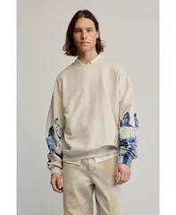 デジグアル メンズ アウター パーカー・スウェット プリント シャツ Desigual Mensweatshirt With Printed Sleeves No Colorのサムネイル
