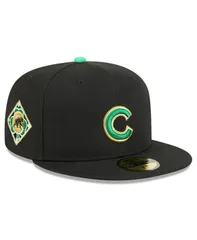 ニューエラ メンズ アクセサリー 帽子 New Era Mens Black Chicago Cubs 2026 St Patricks Day 59FIFTY Fitted Hat Black ブラック
