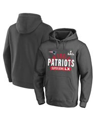 파나틱스 맨즈 아우터 파커 스웨터 Fanatics Mens Charcoal New England Patriotsuper BowlX Big Tall Game Pl