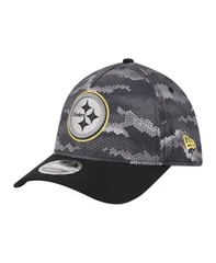 ニューエラ メンズ アクセサリー 帽子 Tシャツ New Era Mens Black Pittsburgh Steelers Camo AFrame 39THIRTY Flex Hat Black ブラック