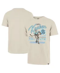 47 ブランド メンズ トップス Tシャツ 47 Brand Mens Natural Seattle Kraken Hockey Player Golden Age Scrum TShirt Natural