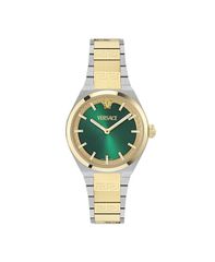[Free Shipping] Versace Women's VAuria Two Tone Bracelet Watch 35mm Two Tone