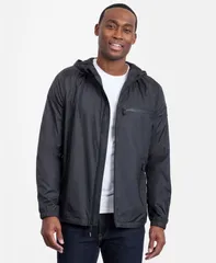 【送料無料】 カルバンクライン メンズ ジャケット・ブルゾン アウター Mens Logo Hooded Jacket Black