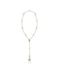 [Free Shipping] Philipp Plein Women's Nake Hexagon IP Yellow Gold Stainless Steel Necklace Watch 28mm Gold