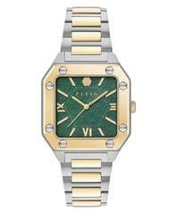 [Free Shipping] Philipp Plein Women's Edge Two Tone Stainless Steel Bracelet Watch 34mm Two Tone