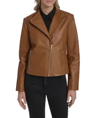 コールハーン レディース アウター ジャケット・ブルゾン Cole Haan Womenstand Collaracer Jacket Hazelnutのサムネイル