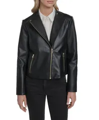 コールハーン レディース アウター ジャケット・ブルゾン Cole Haan Womenstand Collaracer Jacket Black ブラックのサムネイル
