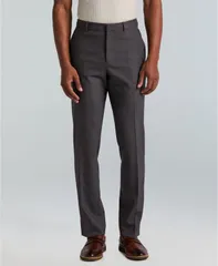 ペリーエリス メンズ ボトムス カジュアルパンツ Perry Ellis Portfolio MenslimFit Gripper Waist Dress Pants Charcoal チャコール