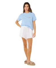 【送料無料】 リップカール レディース Tシャツ トップス Womens Poolside Relaxed Printed Crewneck TShirt Light Blue