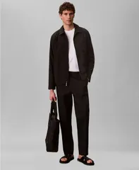 【送料無料】 カルバンクライン メンズ ジャケット・ブルゾン アウター Mens Seersucker Blouson Jacket Black