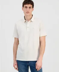トッミーバハマ メンズ トップス ポロシャツ Tommy Bahama Mens Anchored Short Sleeve Polo Shirt Oatmeal オートミールのサムネイル