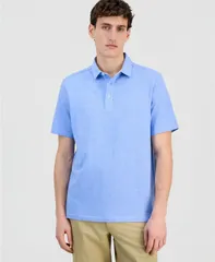 トッミーバハマ メンズ トップス ポロシャツ Tommy Bahama Mens Anchored Short Sleeve Polo Shirt Chambray Blue ブルーのサムネイル