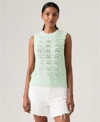 リーバイス レディース トップス タンクトップ ノースリーブ Levis Womensleeveless Crochetank Topale Blue ブルーのサムネイル
