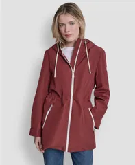 ダナ キャラン ニューヨーク レディース アウター ジャケット・ブルゾン コート DKNY Womensporty Anorak Hooded Raincoat Cinnamonのサムネイル