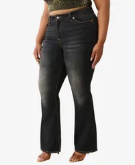トゥルーレリジョン レディース ボトムス デニムパンツ ブーツカット プラスサイズ ブーツ ジーンズ True Religion Plusize Becca Bootcut Big T Jeans Maple Dawn