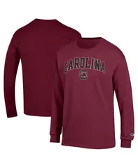 チャンピオン メンズ トップス Tシャツ ロゴ Champion MensGarnet South Carolina Gamecocks Arch Over Logo Long Sleeve TShirt Garnet