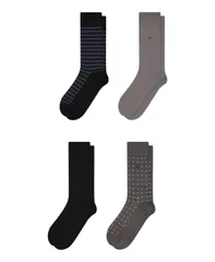 カルバンクライン メンズ アンダーウェア 靴下 Calvin Klein Mens Crew Socks 4Pack BlackTaupeGray ブラック