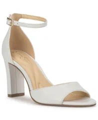 ジェシカシンプソン レディース シューズ サンダル ヒール Jessica Simpson Womens Luxcilla BlockHeel Dressandals Bright White Nappa ホワイト