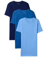 カルバンクライン メンズ トップス Tシャツ クルーネック コットン Calvin Klein Mens 3Pack Cotton Classics Crewneck TShirts NavyBlueLight Blue ネイビー