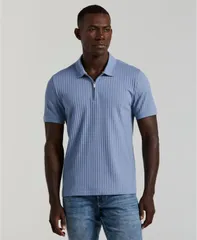ペリーエリス メンズ トップス ポロシャツ Perry Ellis Mens QuarterZipolo Shirt Infinityのサムネイル