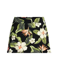 【送料無料】 ランズエンド レディース スカート ボトムス Womens Tummy Control Swim Skirt Hibiscus floralblack