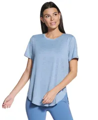 スケッチャーズ レディース トップス Tシャツ Skechers Womens Active Go Walk Wear Go Dri Swiftunic TShirt Blue Dawn Heatheのサムネイル