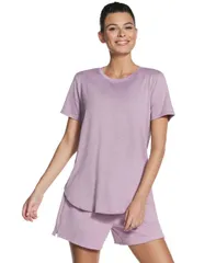 スケッチャーズ レディース トップス Tシャツ Skechers Womens Active Go Walk Wear Go Dri Swiftunic TShirt Misty Mauve Heatのサムネイル