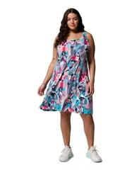 【送料無料】 コロンビア レディース ワンピース トップス PFG Plus Size Active Printed Freezer III Dress Guava Pink Tropicview