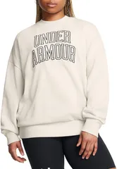 アンダーアーマー レディース アウター パーカー・スウェット クルーネック パイル シャツ Under Armour Womens Icon Heavyweighterry Oversized Crewneck Sweatshirt Summit WhiteB
