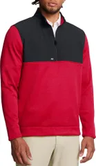 アンダーアーマー メンズ アウター ニット・セーター フリース Under Armour Mens Drive Storm SweaterFleece Golf Zip RedBlack ブラックのサムネイル