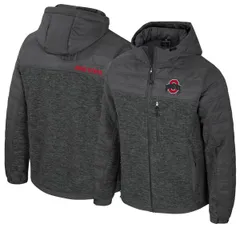 コロシアム メンズ アウター ジャケット・ブルゾン Colosseumens Ohio State Buckeyes Charcoal Nightman FullZip Jacket NoColor チャコール