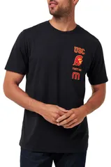 トラビスマヒュー メンズ トップス Tシャツ TravisMathew Mens USC Trojans Black Playoffs TShirt NoColor ブラック