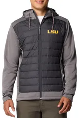 【送料無料】 コロンビア メンズ ジャケット・ブルゾン アウター Columbia Mens LSU Tigers City Grey Hybrid FullZip Jacket NoColor