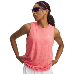 アンダーアーマー レディース トップス タンクトップ Under Armour Womens Tech Twistank Top Venom RedWhite ホワイトのサムネイル
