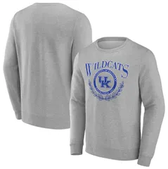 ファナティクス メンズ アウター パーカー・スウェット クルーネック シャツ Fanatics NCAA Mens Kentucky Wildcats Grey Heather Laurel Classicrew Neck Sweatshirt NoColor