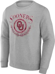 ファナティクス メンズ アウター パーカー・スウェット クルーネック シャツ Fanatics NCAA Mens Oklahoma Sooners Grey Heather Laurel Class