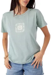 オニール レディース トップス Tシャツ グラフィック ONeill Womens Peace Rays Graphic TShirt Silver Blue ブルーのサムネイル