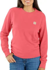 カーハート レディース トップス シャツ スウェット Carhartt Womens Tencel Crew Sweatshirt Pink Salmon ピンクのサムネイル
