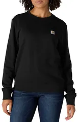 カーハート レディース トップス シャツ スウェット Carhartt Womens Tencel Crew Sweatshirt Black ブラックのサムネイル