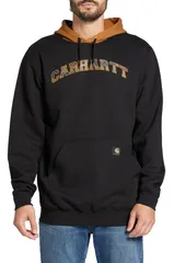 【送料無料】 カーハート メンズ パーカー・スウェット アウター Carhartt Mens Loose Fit Camo Hoodie Carhartt BrownBlack