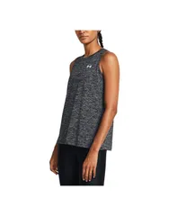 アンダーアーマー レディース トップス タンクトップ Under Armour Womens Tech Twist Tank Black White ホワイトのサムネイル