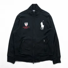Polo Ralph Lauren 90年代 ダブルジップ スウェット トラックジャケット L ブラック ビッグポニー JAPAN ジャージ